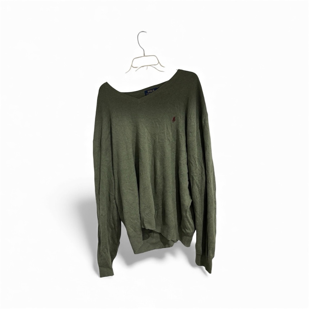 Polo by Ralph Lauren Olive V-Neck Sweater